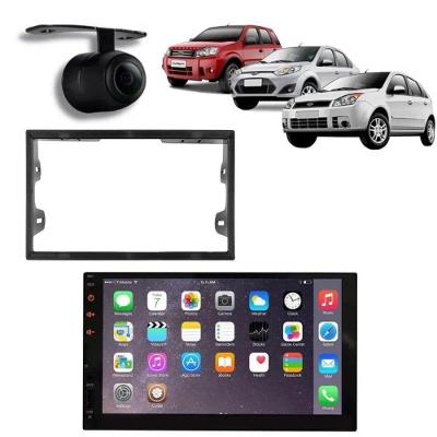 Central Multimídia 2 Din Mp5 Polo Hatch Câmera Moldura Tela