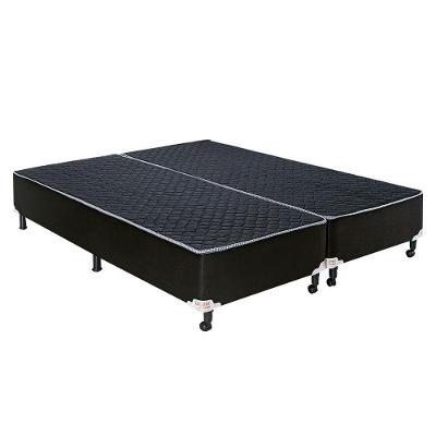 Base Cama Box Queen 1,98 X 1,58 X 0,42 Suede Preto