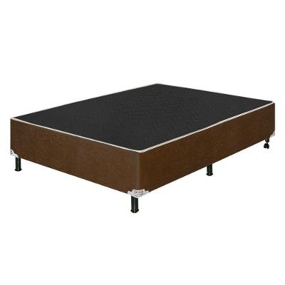 Base Cama Box Casal 1,88 X 1,28 X 0,42 Suede Marrom