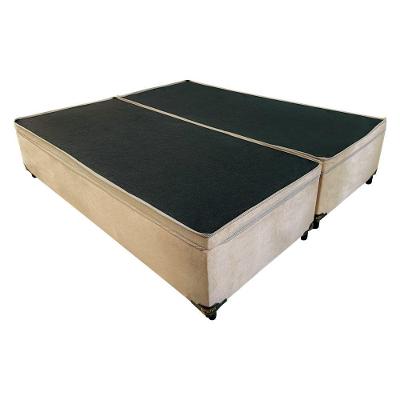Base Cama Box Bau Articulado King 2,03x1,93x0,40 Suede E Bege