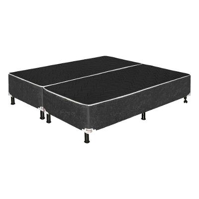 Base Cama Box Queen 1,98 X 1,58 X 0,42 Suede Cinza