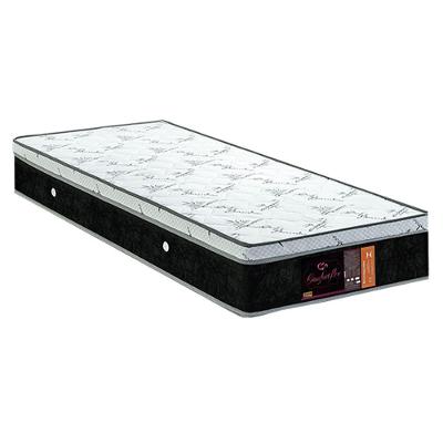 Colchão Solteiro Confort Flex Molas Ensacadas 1,88x0,88x0,25 Branco E Preto