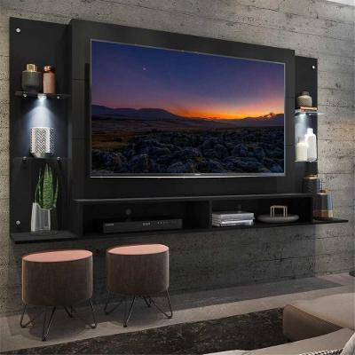 Painel Tv 60'' com 2 Leds e Prateleiras de Vidro Vegas