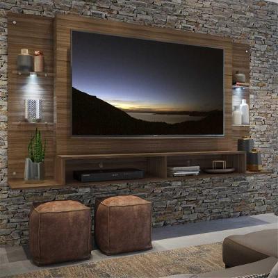 Painel Tv 60'' com 2 Leds e Prateleiras de Vidro Vegas