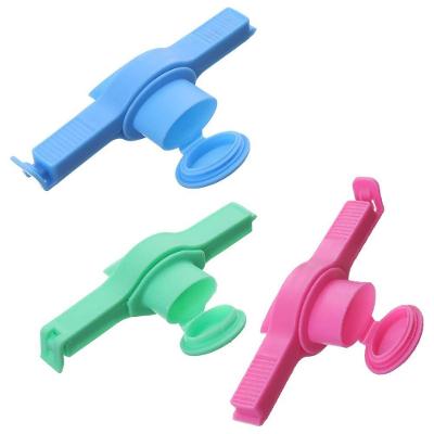 Kit 3 Presilhas Clipe De Vedação De Alimentos Embalagem Com Boca De Vedação Com Tampa