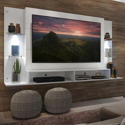 Painel Tv 60'' com 2 Leds e Prateleiras de Vidro Vegas