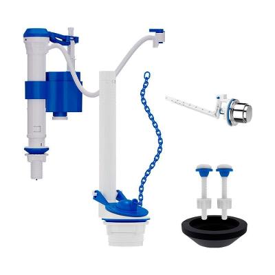 Kit Completo Branco Para Caixa Acoplada Blukit Com Acionamento Lateral Cromado 340286