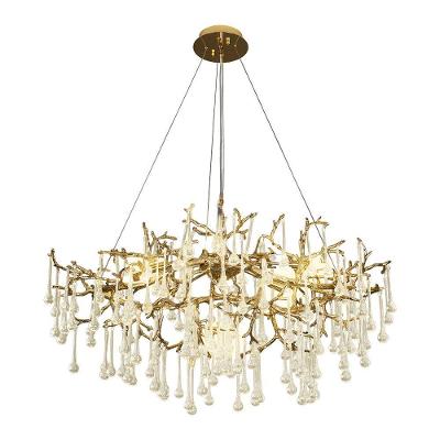 Lustre Pendente Blumenau Serena G9 Bivolt Dourado
