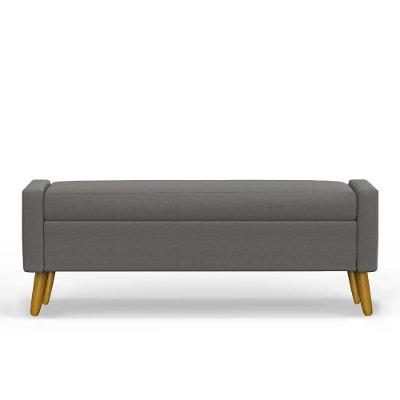 Recamier Bau Londres 1,60m Suede Cinza - Clique Decor