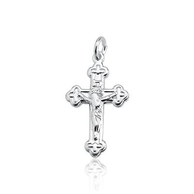 Pingente Cruz Com Imagem Prata 925