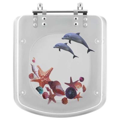 Tampa De Vaso Poliéster Decorada Golfinho E Conchas Lirio Para Louça Fiori