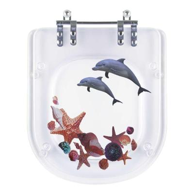 Tampa De Vaso Poliéster Decorada Golfinho E Conchas Flox Para Louça Fiori