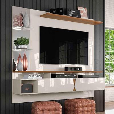 Painel Para Tv Até 55 Polegadas Intense Off White/damasco Off White / Damasco