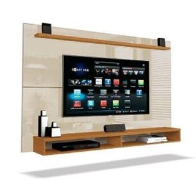 Painel Para Tv Até 65 Polegadas Com Prateleira 1,80m Max Cedro/off White Off White Cedro