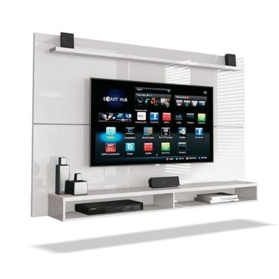Painel Para Tv Até 65 Polegadas Com Prateleira 1,80m Max Branco Branco