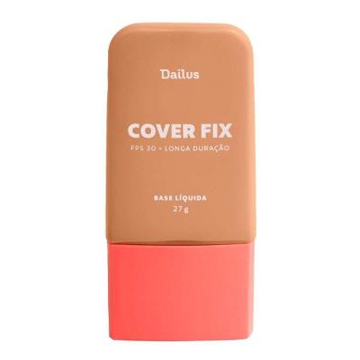 Base Líquida Cover Fix 30ml Dailus Cobertura Perfeita e Alta Fixação D7 Médio