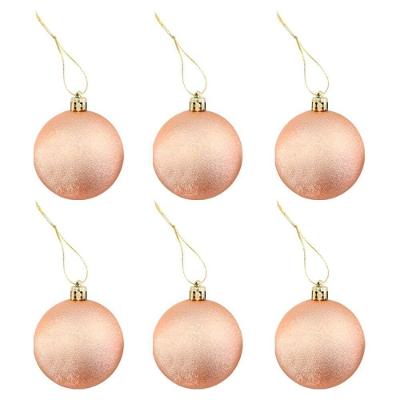 Kit Com 24 Bolinhas Natalinas Para Decoração - Elegância E Durabilidade rose Gold