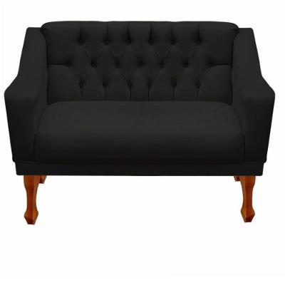 Namoradeira Decorativa Recepção Grecia Dritex sintetico Preto