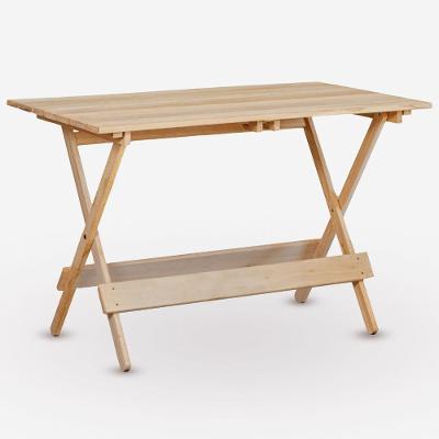 Mesa Dobrável 120x70 Em Eucalipto Sem Pintura