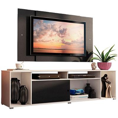 Rack Cancun e Painel Tv até 58" Branco/preto Madesa