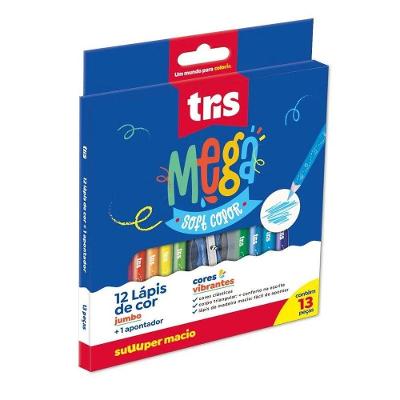 Lapis Cor Tris Mega Soft Color Jumbo 12 Cores 682341