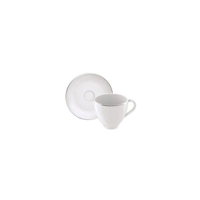 Conjunto Xícara E Pires De Café Tramontina Atena Em Porcelana, 100ml Tramontina