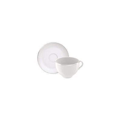 Conjunto Xícara E Pires De Chá Tramontina Atena Em Porcelana 2 Peças Tramontina