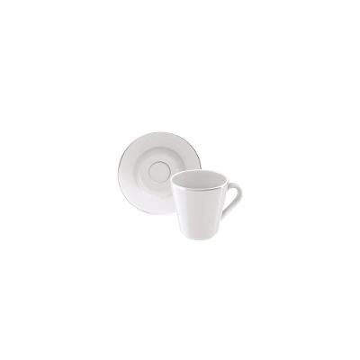 Conjunto Xícara E Pires De Café Tramontina Joana Em Porcelana, 70ml 2 Peças Tramontina