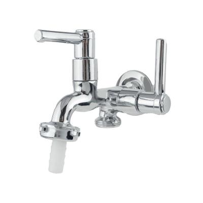 Torneira De Máquina De Lavar Tanque Metal Cromada 2 Saídas 1/4 De Volta