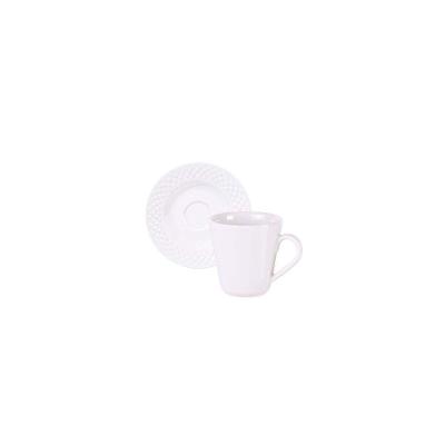 Kit Xícara E Pires De Café Tramontina Ingrid Em Porcelana Decorada 70 Ml 12 Peças Tramontina