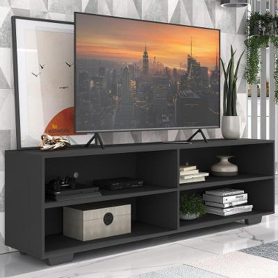 Rack Para Tv 75" Com Pés Jazz Multimóveis Mp1018 Preto
