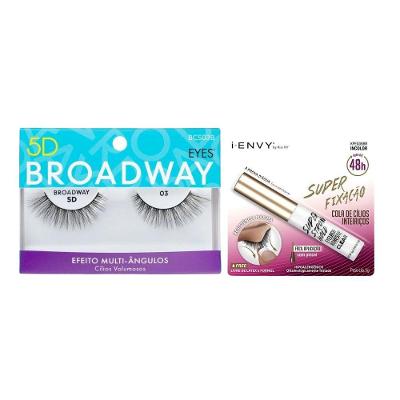 Kit Kiss Ny Cílios 5d Broadway 03+cola De Cílios Postiços 5g