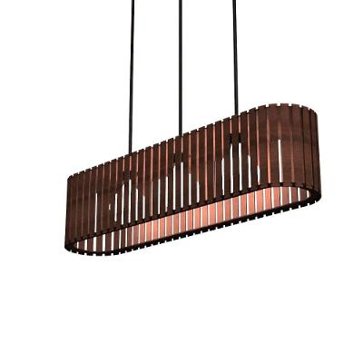 Luminária Pendente Via Láctea Modelo Ripado Marrom
