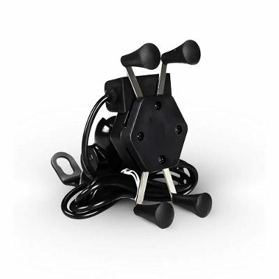 Suporte Garra Para Celular Moto Universal Com Carregador Usb