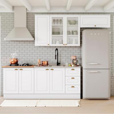 Cozinha Modulada 5 Pecas 280cm Ce379 Americana Branco Nature Henn Branco Nature