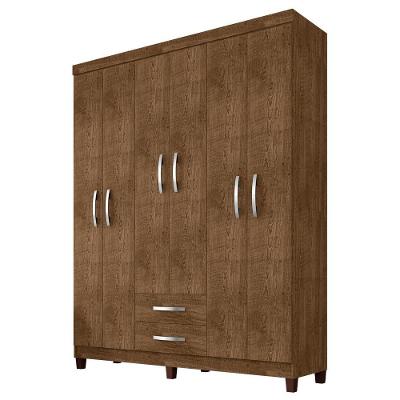 Guarda Roupa Casal 6p 2g Moden 150 Cm 3562 Malbec Incp Malbec