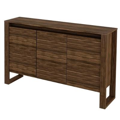 Balcão Para Escritório 3 Portas 1.3 Me4147 Nogal - Tecno Mobili