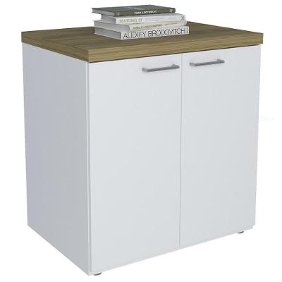 Balcão Para Escritório 70cm 2 Portas Tok A06 Olmo-branco - Mpozenato