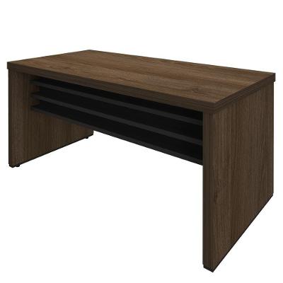 Mesa Para Escritório 158cm Tamburato Executiva A06 Marrom-preto - Mpozenato