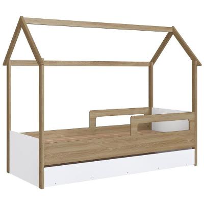 Cama Infantil Casinha Com Auxiliar Infix C06 Aveiro-branco - Mpozenato