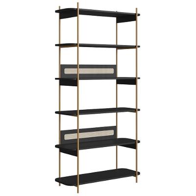 Estante Industrial Pés De Metal Arlo A10 Nero-dourado - Mpozenato