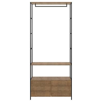 Estante Multiuso Steel Quadra 27812 2 Gavetas Vermont Base Preta - Artesano