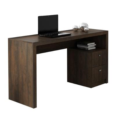 Mesa Para Computador Escrivaninha 2 Gavetas Me4130 Rústico - Tecno Mobili