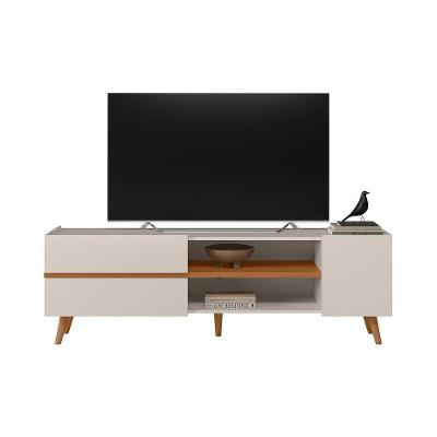 Rack Purus Para Tv Até 65 3 Portas - Colibri - Off White Matte Frejo