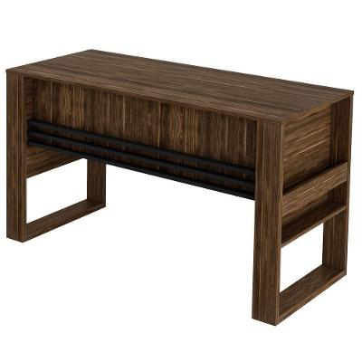 Mesa Para Computador Escrivaninha Me4146 Nogal-preto - Tecno Mobili