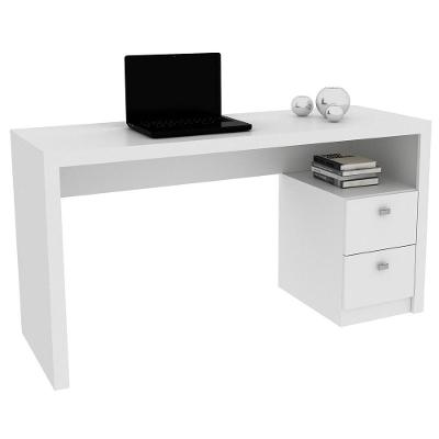 Mesa Para Computador Escrivaninha 2 Gavetas Me4130 Branco - Tecno Mobili