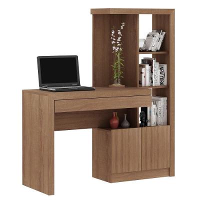 Estante Escrivaninha 2 Portas 1 Gaveta Me4143 Amêndoa - Tecno Mobili