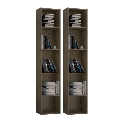 Kit 2 Estantes Livreiro 4 Prateleiras Janaína Castanho - Ajl Móveis