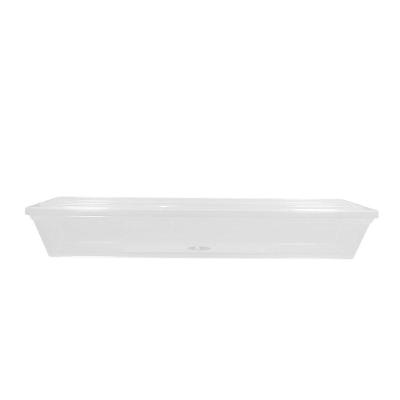 Pote Stillo Retangular Com Tampa 4l Natural Em Polipropileno
