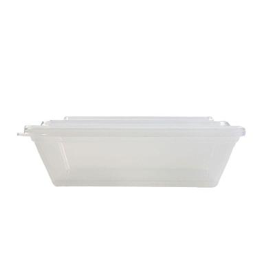 Pote Stillo Retangular Com Tampa 2l Natural Em Polipropileno